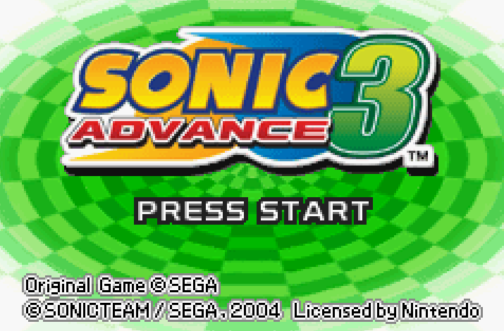 Sonic Advance 3 Title Screen